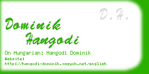 dominik hangodi business card